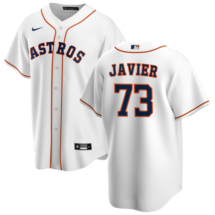 Nike Men #73 Cristian Javier Houston Astros Baseball Jerseys Sale-White - Click Image to Close
